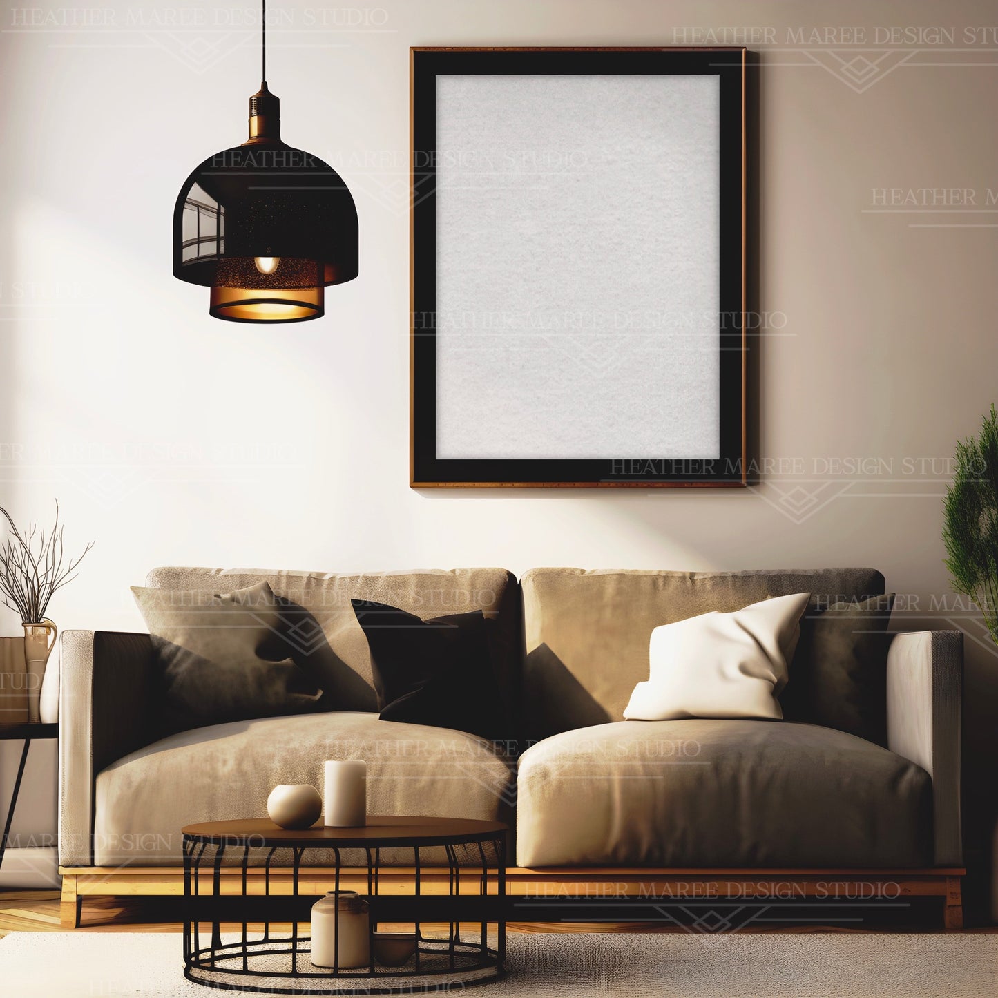 Moody Minimalist Vertical Frame Mockup