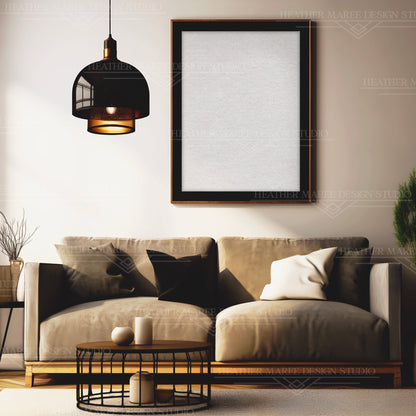 Moody Minimalist Vertical Frame Mockup