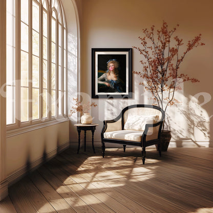 Vertical Canvas Mockup in Black Frame