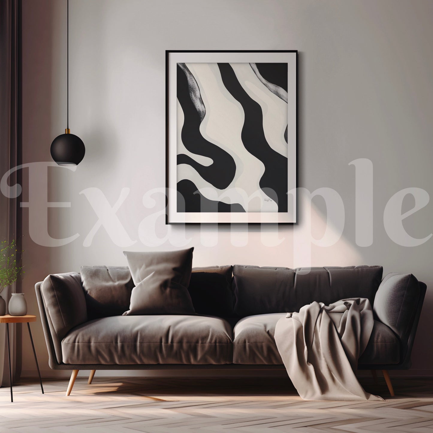 Minimalist Vertical Black Frame Mockup