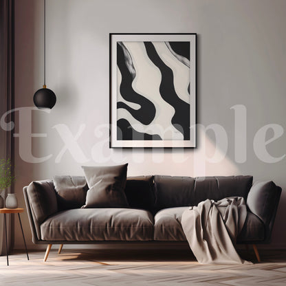 Minimalist Vertical Black Frame Mockup