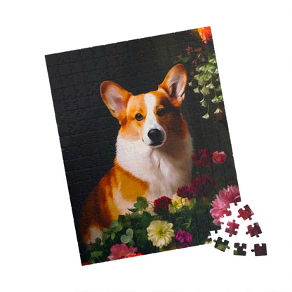 Corgi Amongst Flowers | Jigsaw Puzzle