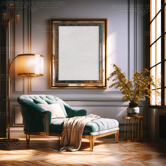 Vintage Art Nouveau Hanging Frame Mockup