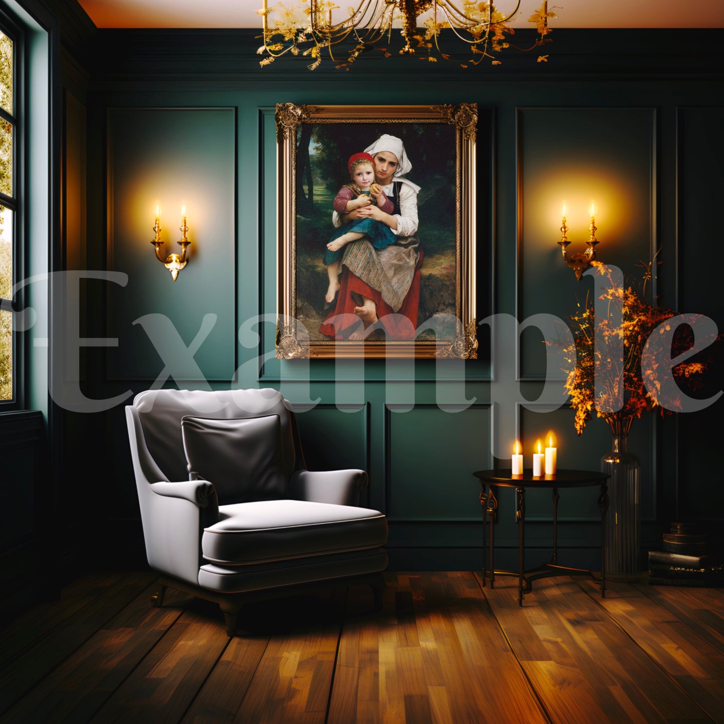 Eclectic Art Nouveau Gilded Frame Mockup