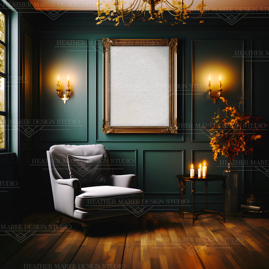 Eclectic Art Nouveau Gilded Frame Mockup