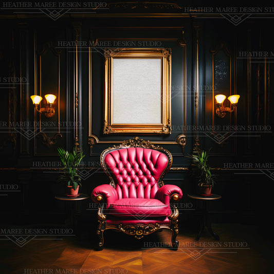 Art Nouveau Gilded Golden Frame Mockup