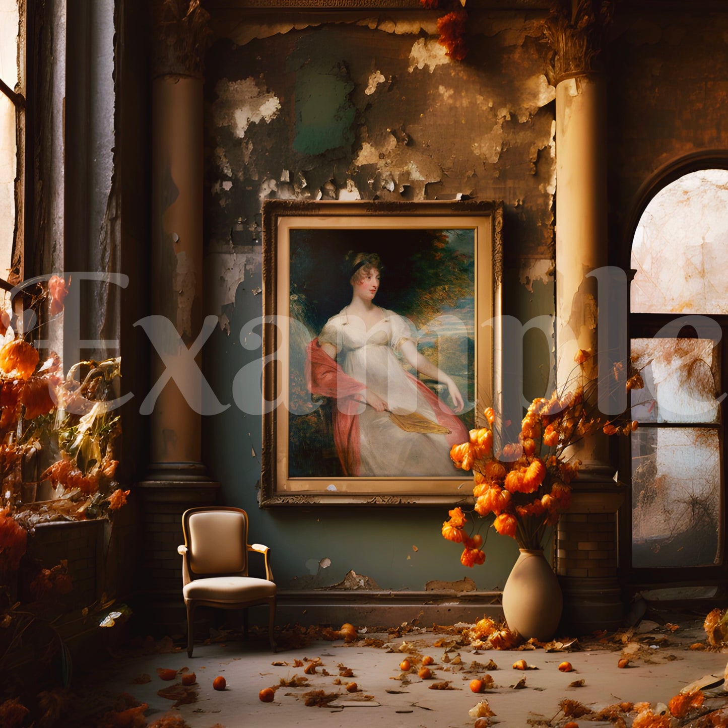 Eclectic Golden Wall Frame Mockup