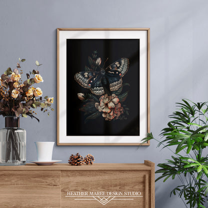 Elegance of the Cerulean Moth