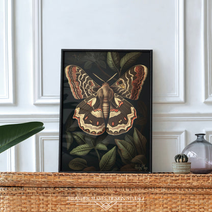 Brown Moth Amongst Foliage