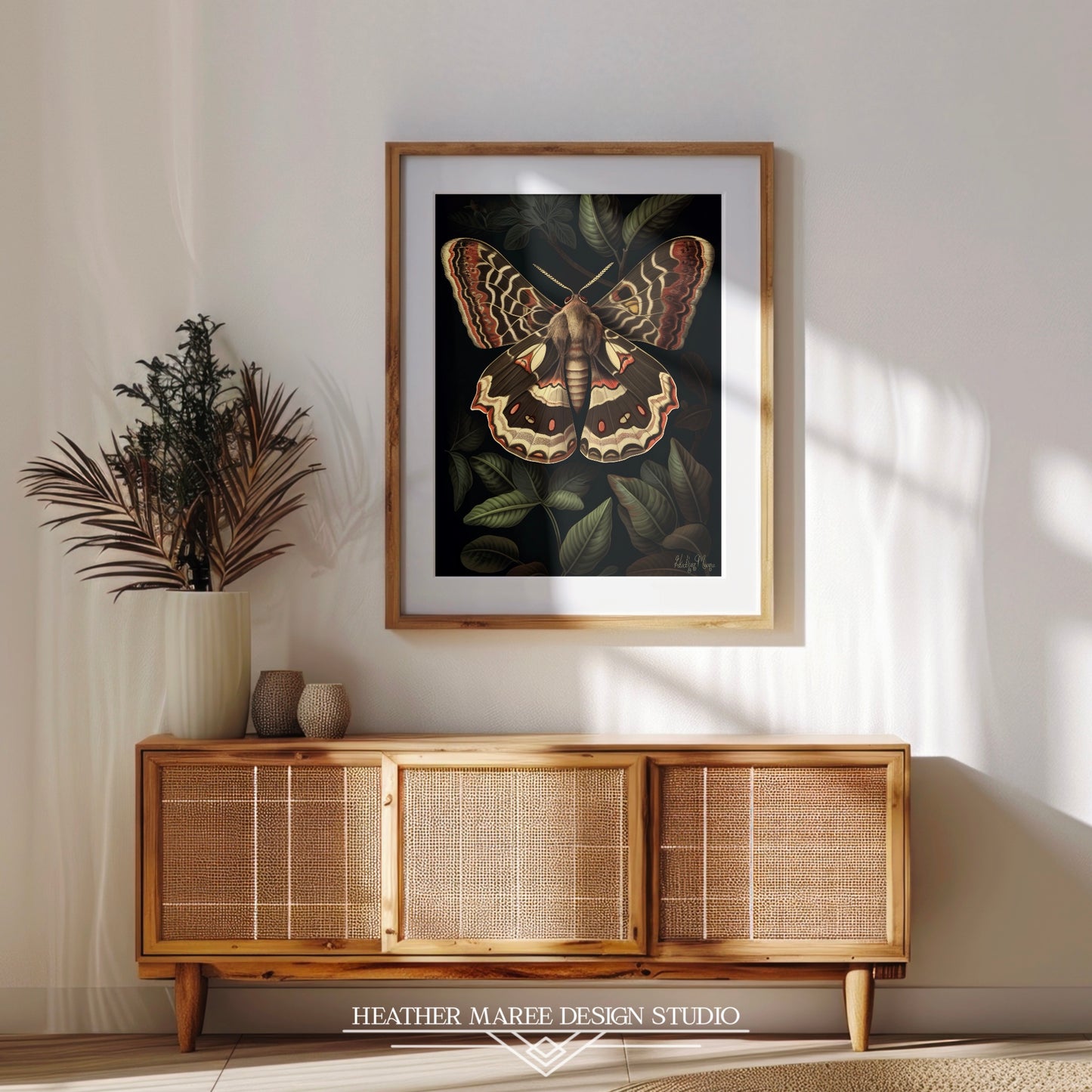 Brown Moth Amongst Foliage