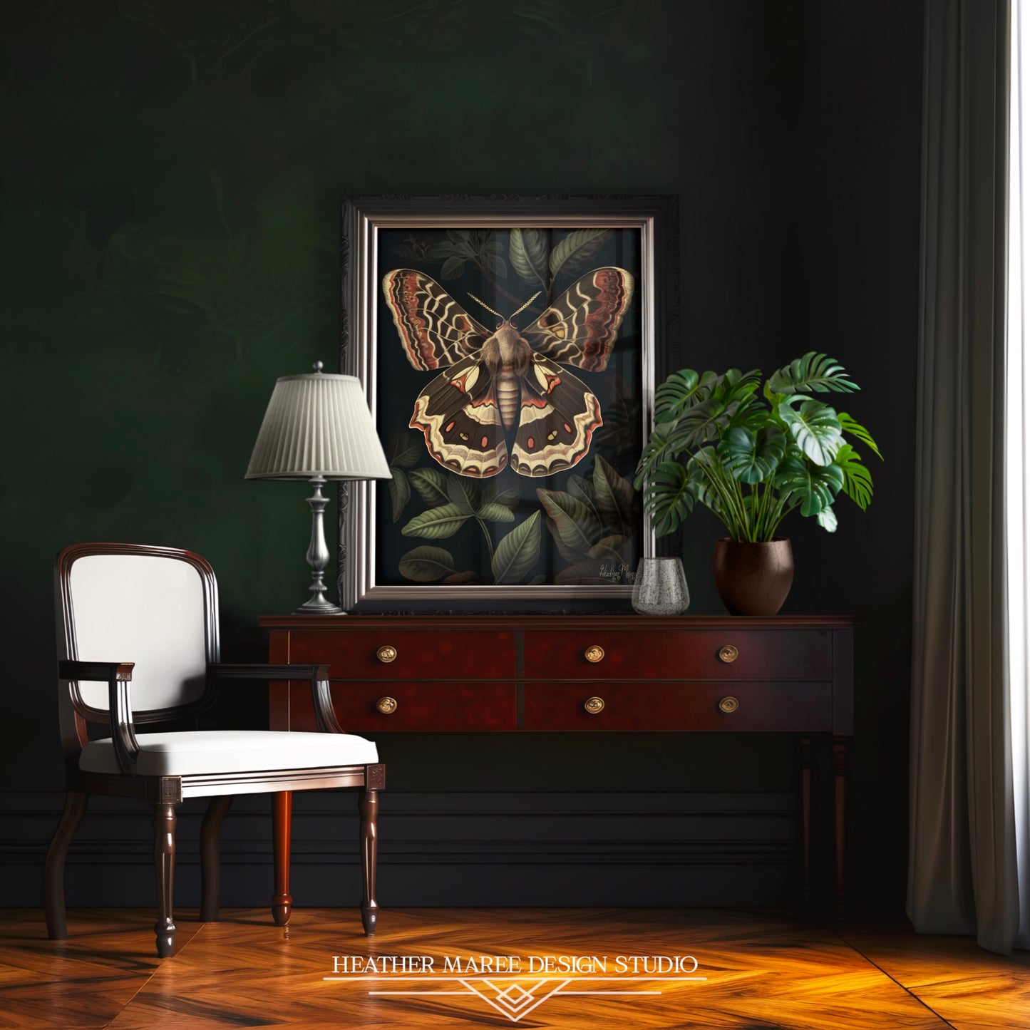 Brown Moth Amongst Foliage