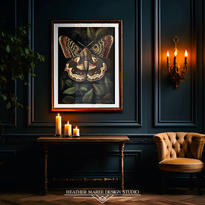 Brown Moth Amongst Foliage