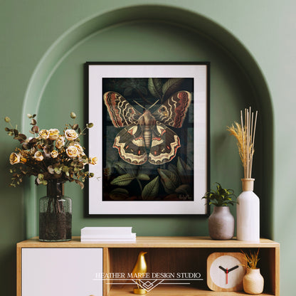 Brown Moth Amongst Foliage