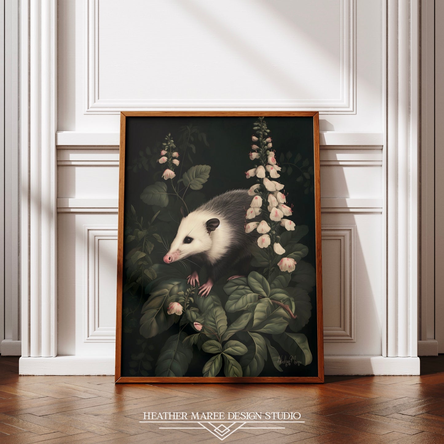 Opossum in Lush Foliage