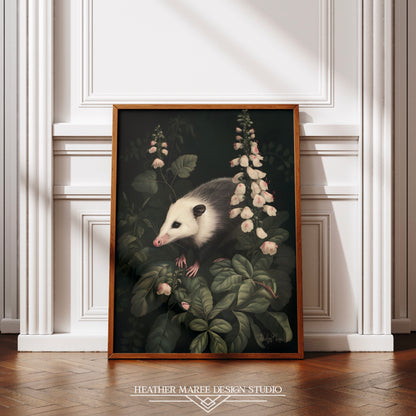 Opossum in Lush Foliage