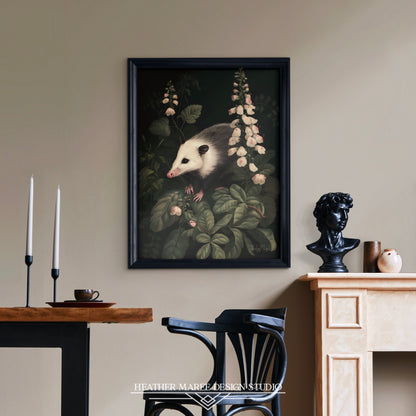 Opossum in Lush Foliage