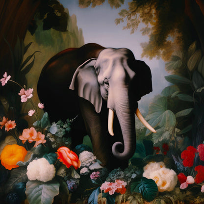Majestic Elephant in a Jungle
