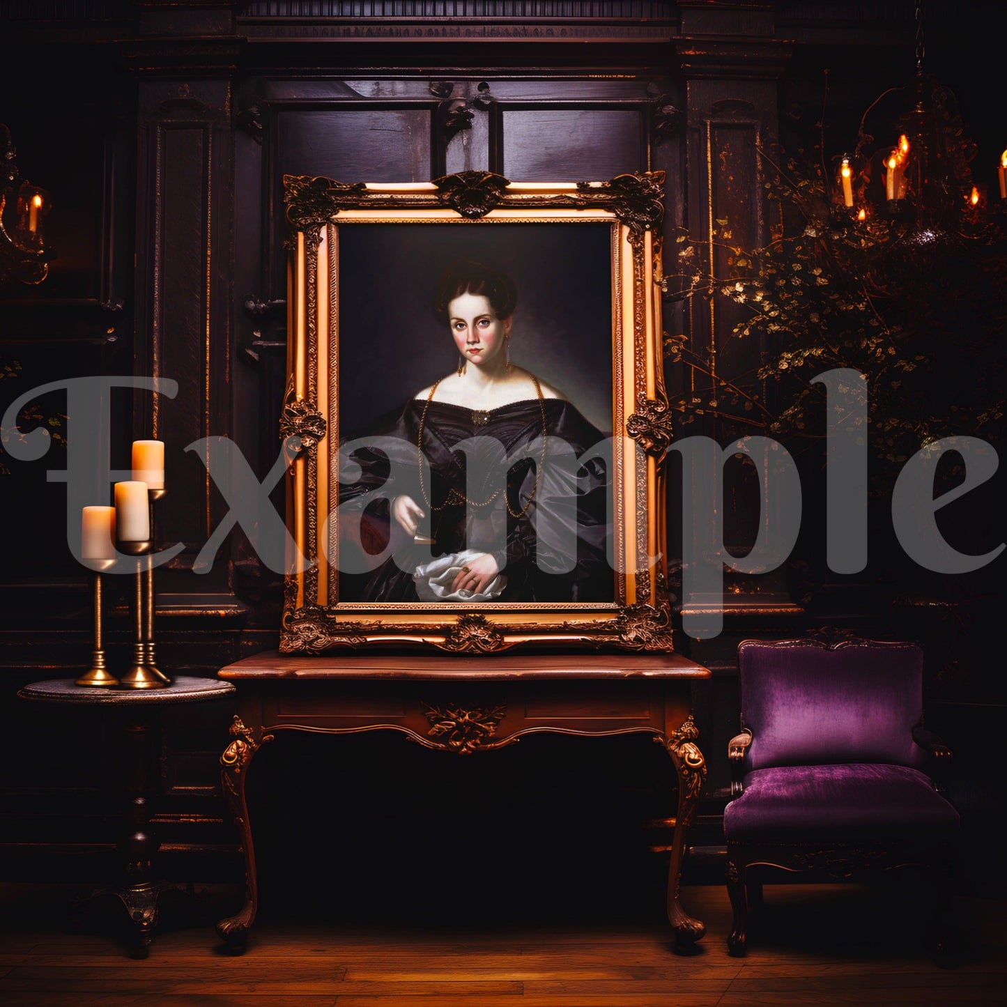 Elegant Gilded Gold Frame Mockup