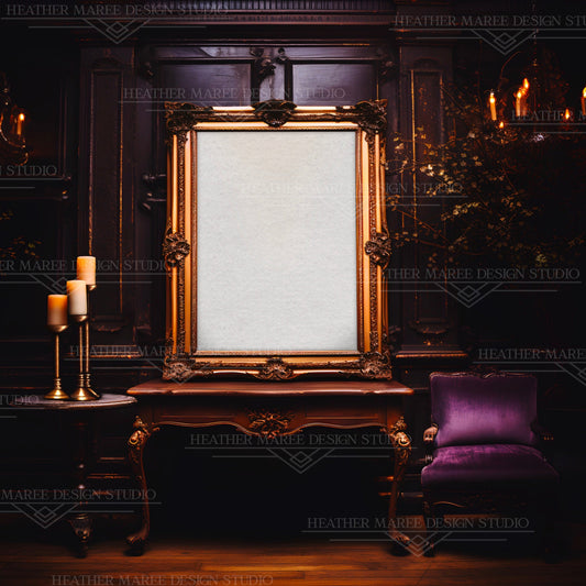 Elegant Gilded Gold Frame Mockup