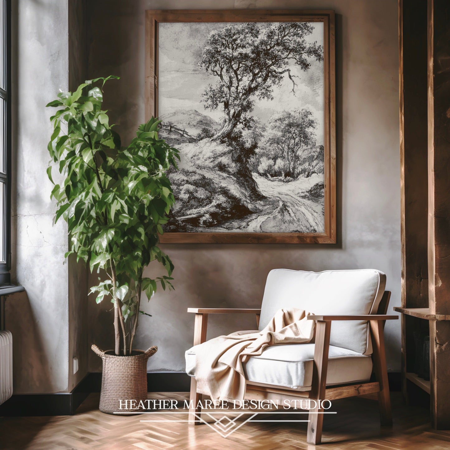 Dune Landscape with Oak Tree