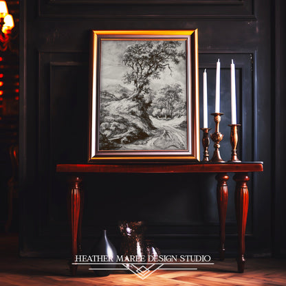 Dune Landscape with Oak Tree