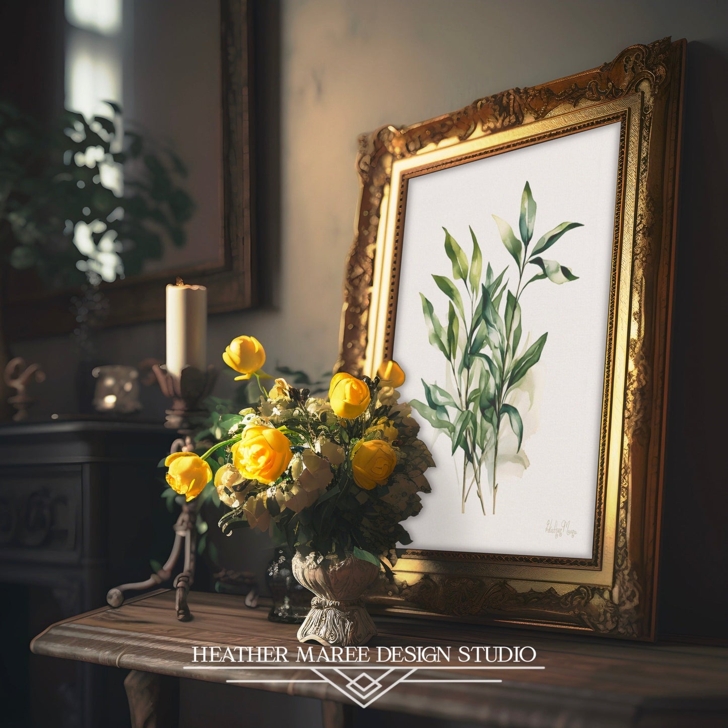 Botanical Watercolor Leaves