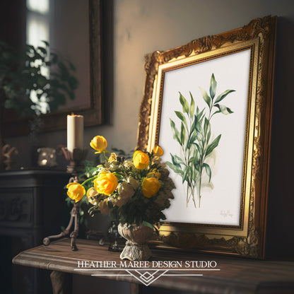 Botanical Watercolor Leaves