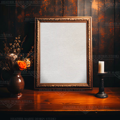 Rustic Gilded Frame Mockup