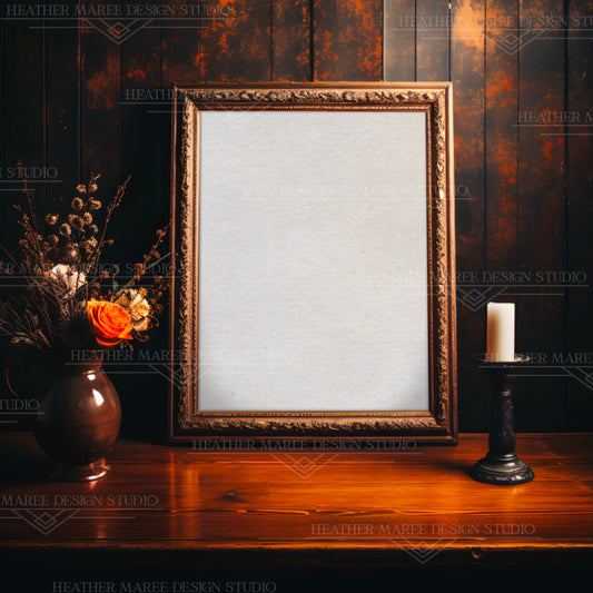 Rustic Gilded Frame Mockup