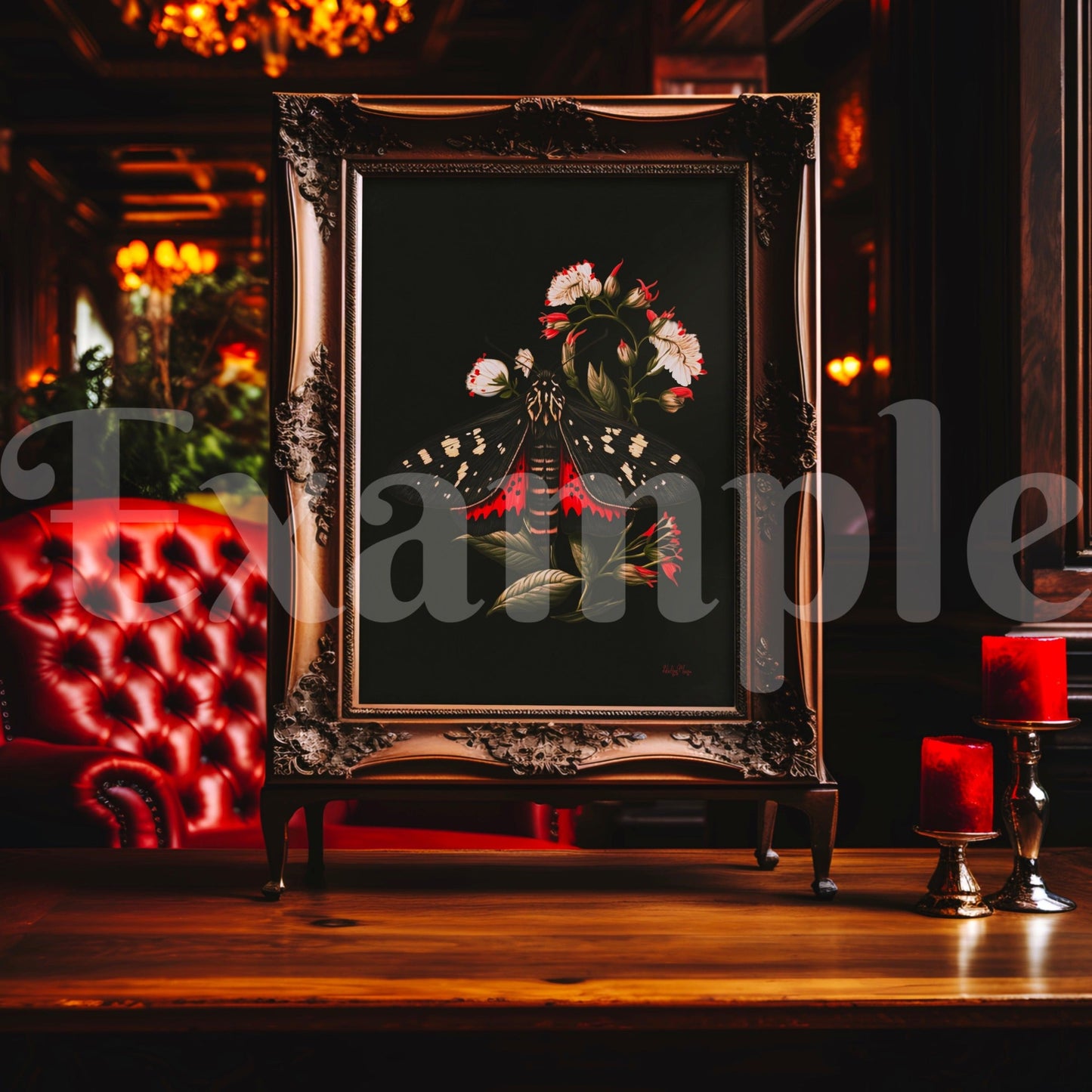 Classy Vintage Wood Frame Mockup