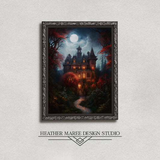 Moonlit Victorian Manor