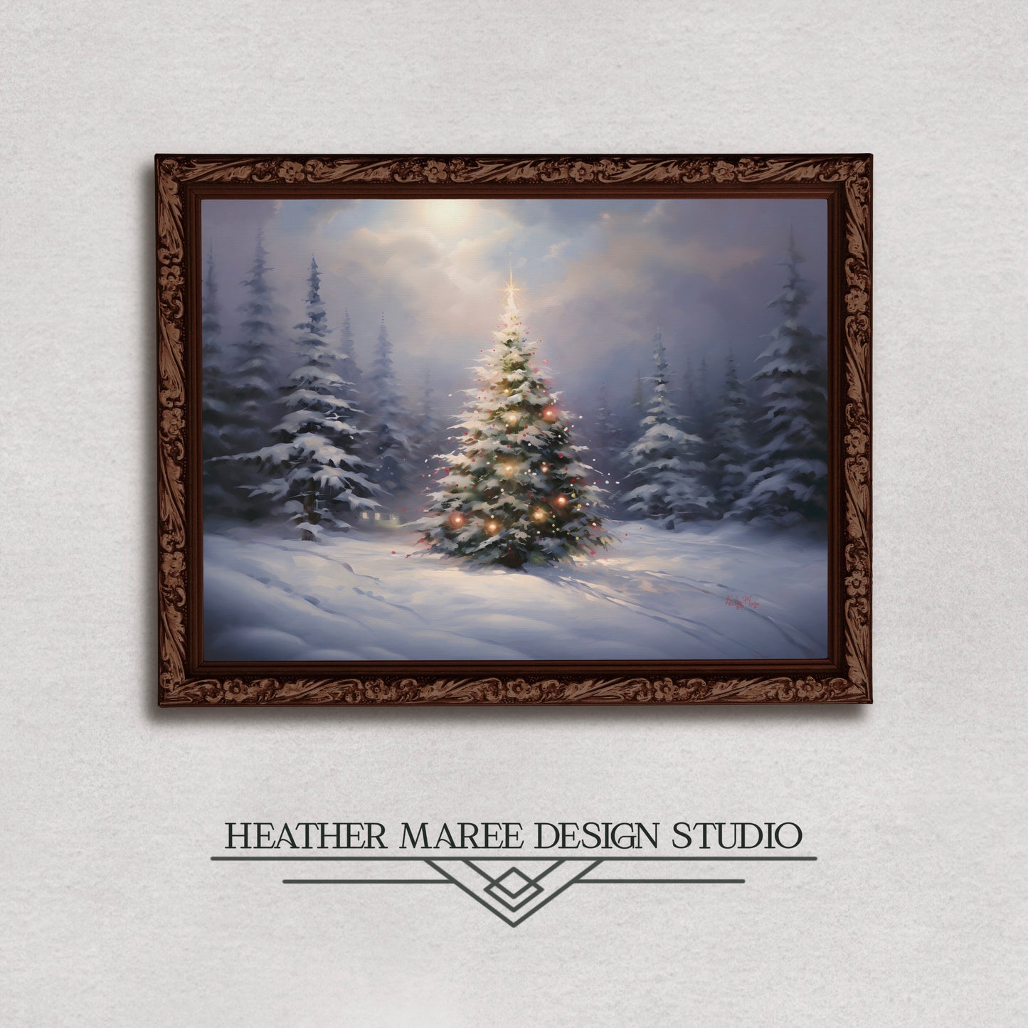 A Snowy Forest Landscape