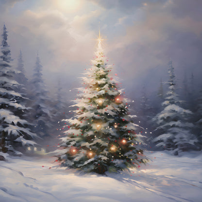 A Snowy Forest Landscape