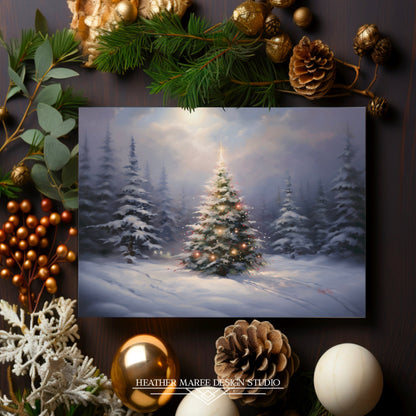 A Snowy Forest Landscape