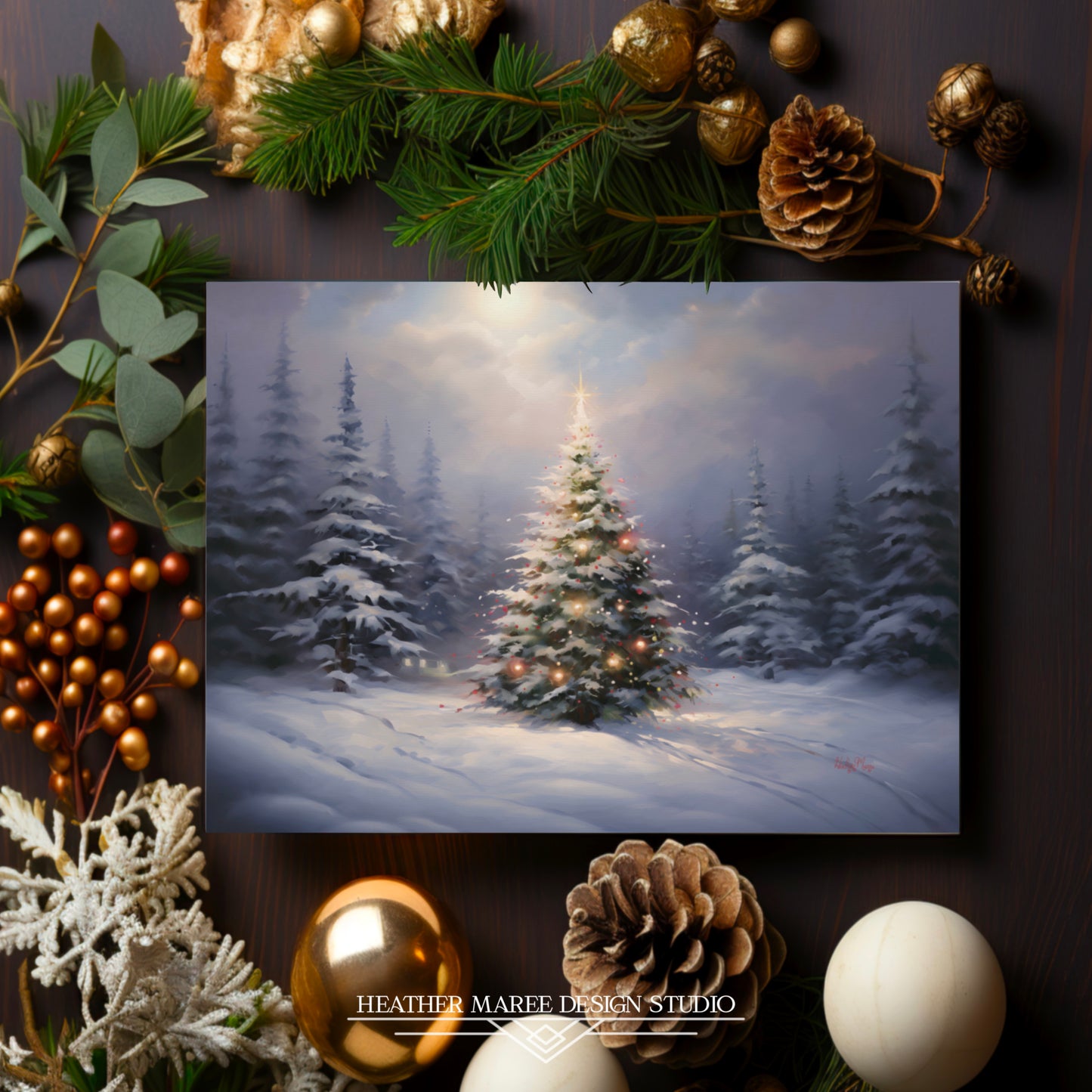 A Snowy Forest Landscape