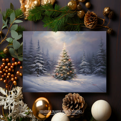 A Snowy Forest Landscape