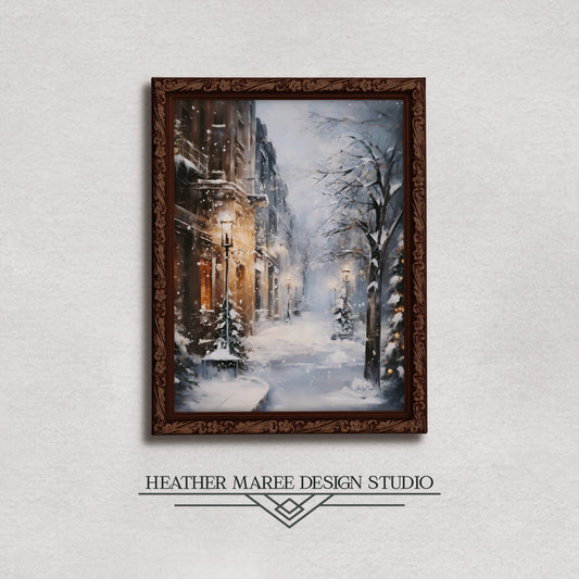 Snowfall in a Quiet City