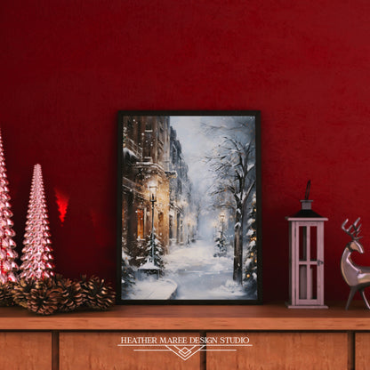 Snowfall in a Quiet City