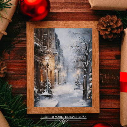 Snowfall in a Quiet City