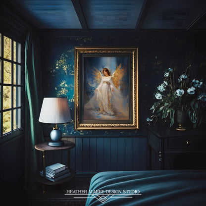 Gilded Angel in an Ivory Gown