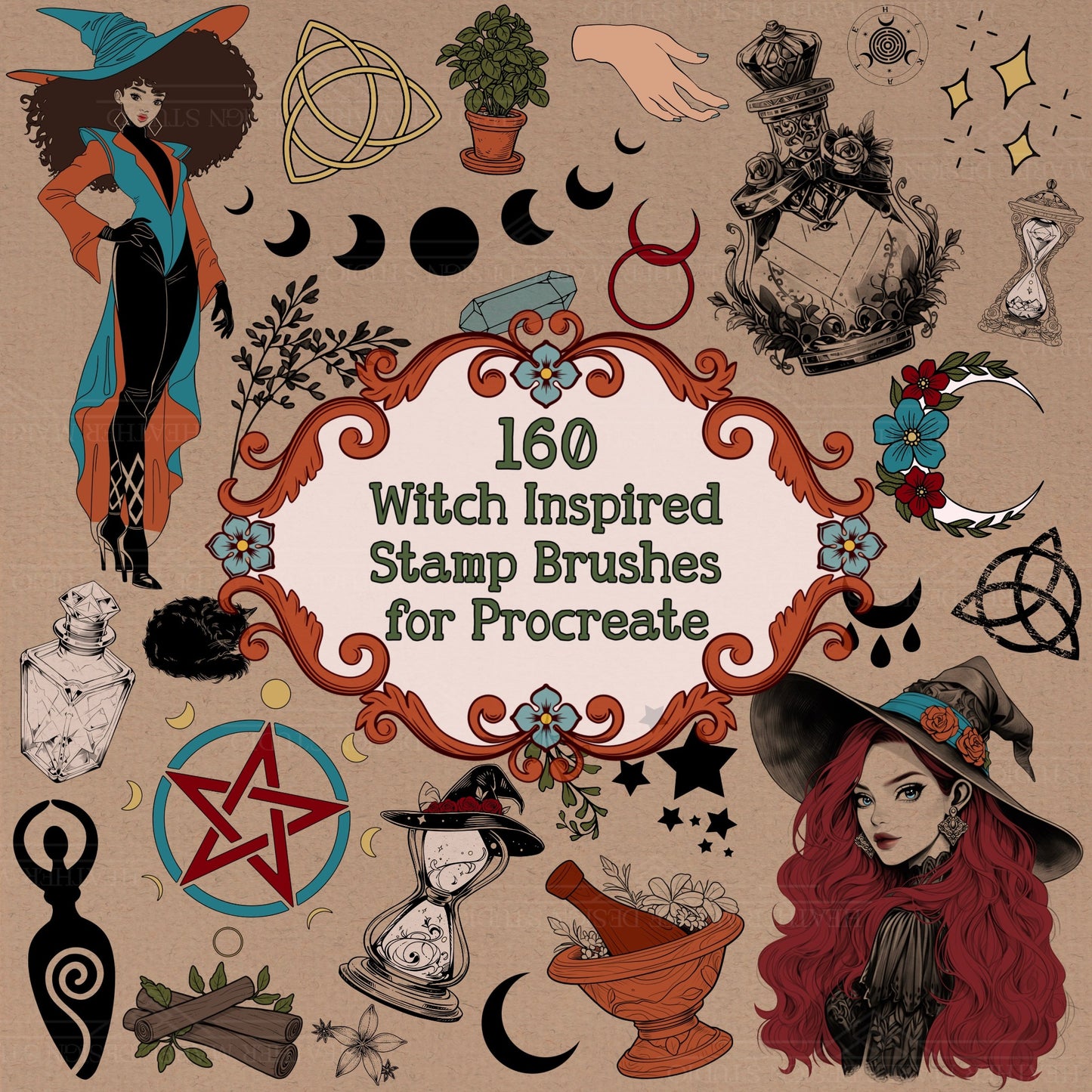 Witchy and Wiccan | Procreate Stamp Brushes
