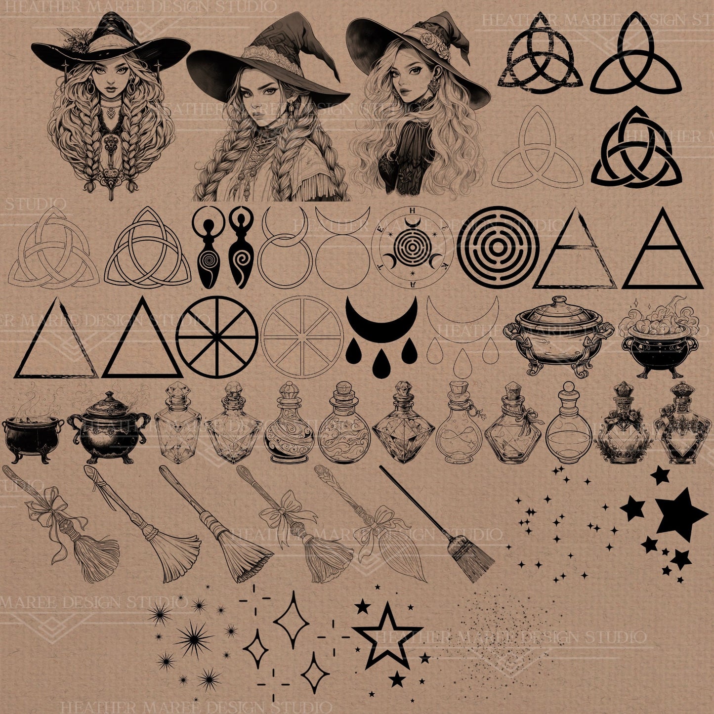 Witchy and Wiccan | Procreate Stamp Brushes