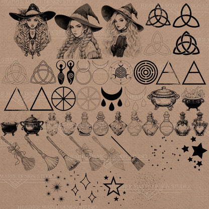Witchy and Wiccan | Procreate Stamp Brushes