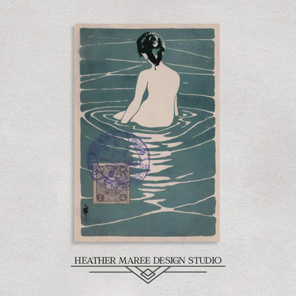 Female Nude Seated in Water