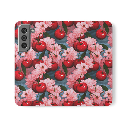 Maraschino Cherries and Blossoms | Wallet Phone Case