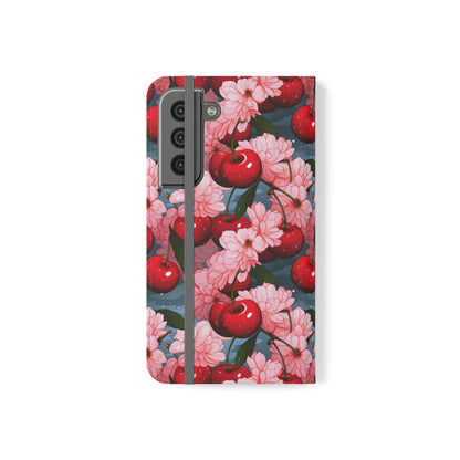 Maraschino Cherries and Blossoms | Wallet Phone Case