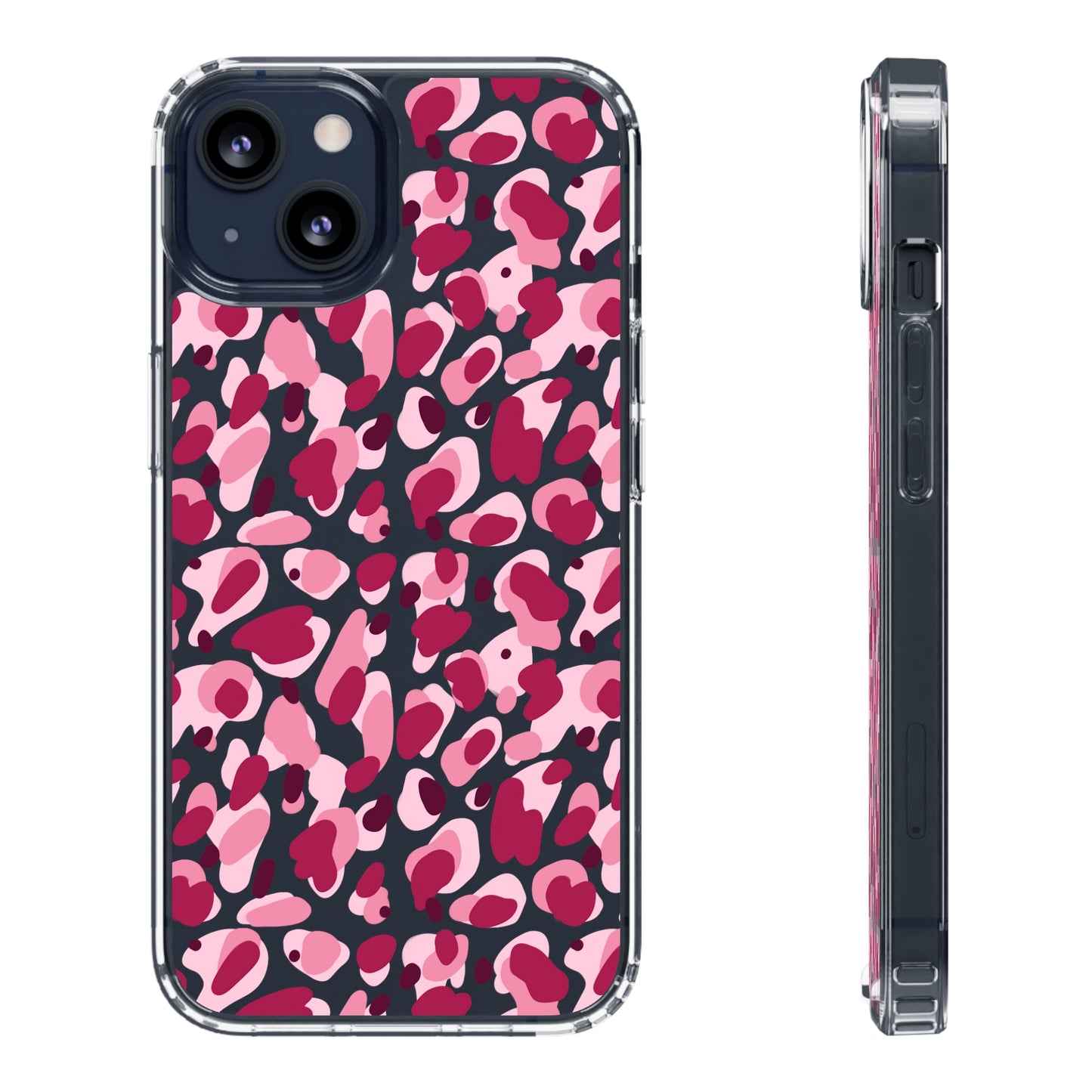 Pink Cheetah Print | Clear Phone Case