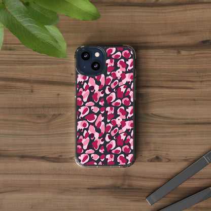 Pink Cheetah Print | Clear Phone Case