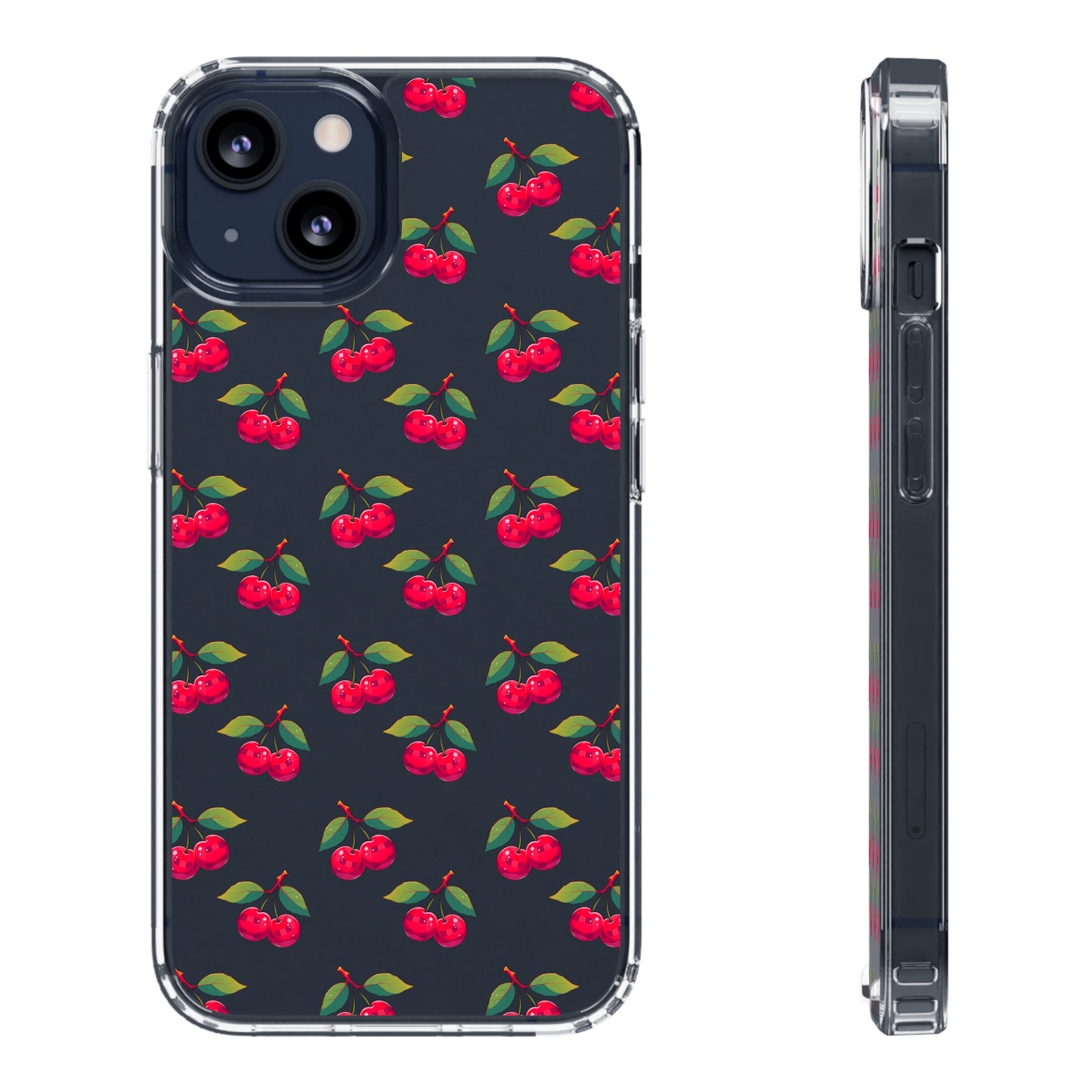 Cherry Pattern | Clear Phone Case