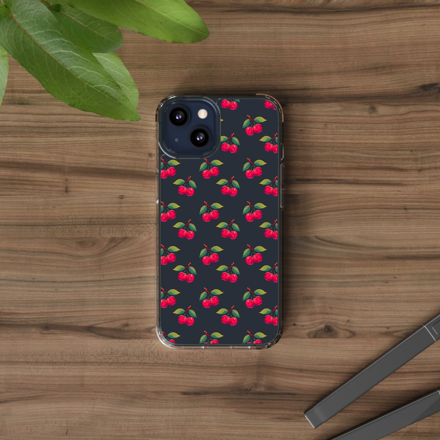 Cherry Pattern | Clear Phone Case